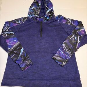 Women's Purple Hoodie with Camo Design